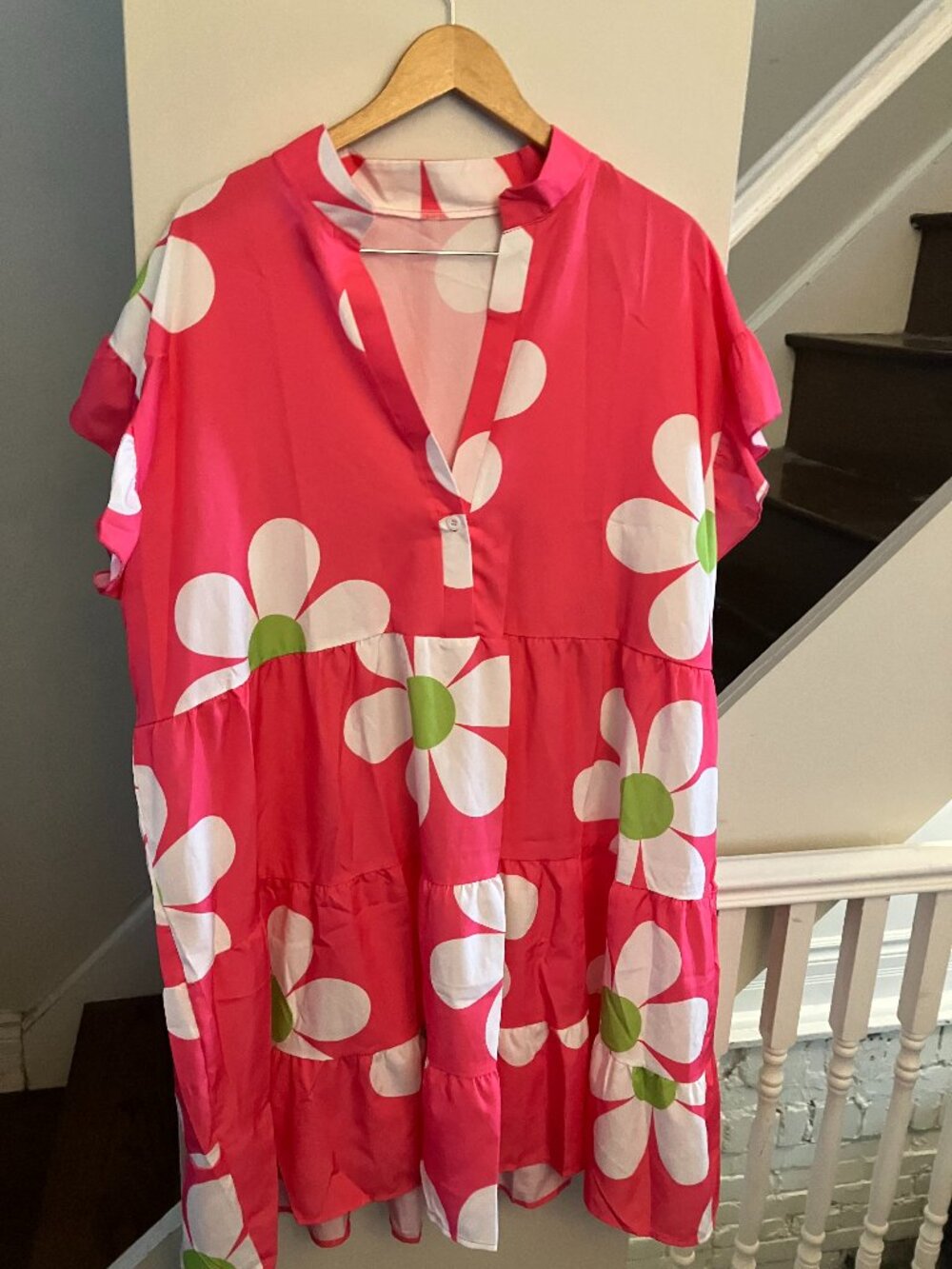 Pink Coverup with Big White Flower